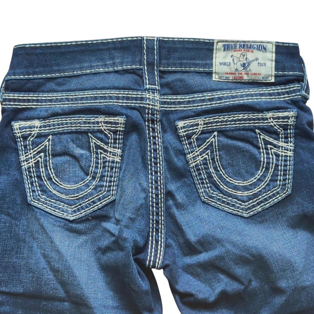 True Religion Straight Jeans 27 Big QT Quad Chunky‎ Rivets Embellished Western